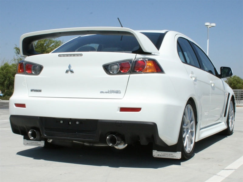 aFe Takeda Exhaust 304SS Dual Cat-Back w/ Polished Tips 08-13 Mitsubishi Lancer Evo X L4 2.0L Turbo Turbo Back aFe