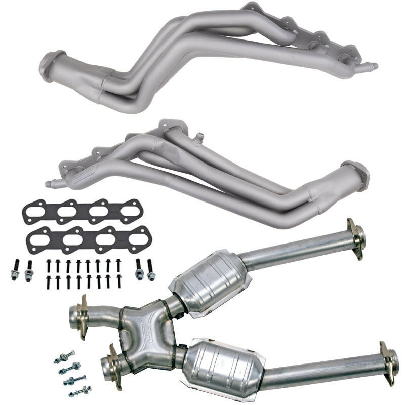BBK 96-98 Ford Mustang Cobra 4.6L 1-5/8 Long Tube Headers w/High Flow Catted X-Pipe (Ti Ceramic) Headers & Manifolds BBK
