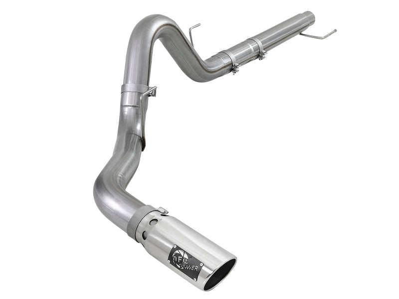 aFe Large Bore-HD 4in 409 SS DPF-Back Exh 18-19 Ford F-150 V6-3.0L (td) w/ Polished Tip DPF Back aFe