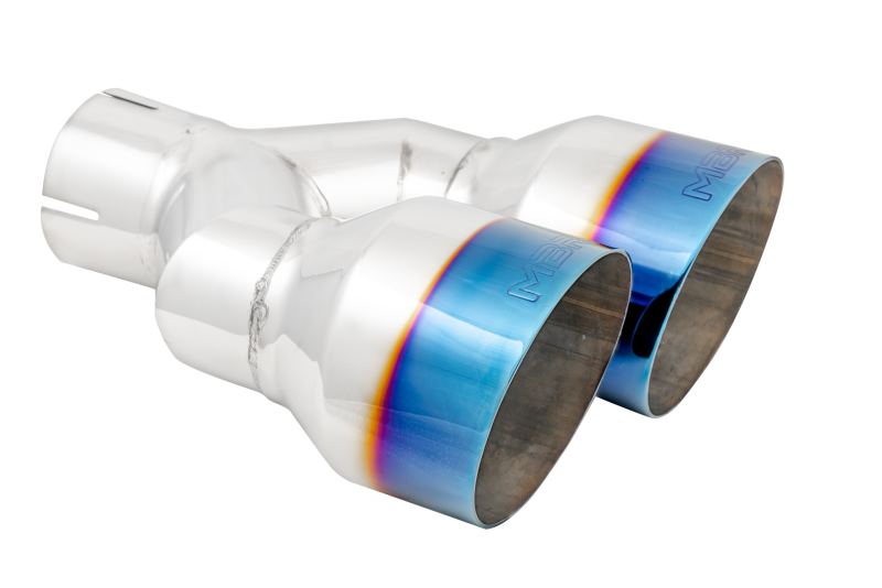 MBRP Burnt End Tip 2.5 ID Dual 4 OD Out 9.5 length Single wall 304 Stainless Steel Driver Side Tail Pipes MBRP