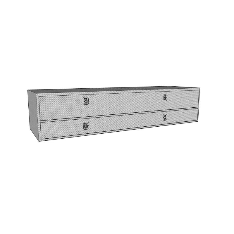 Westin/Brute High Cap 72in Stake Bed Contractor TopSider w/ Bottom Drawers - Aluminum Tool Storage Westin