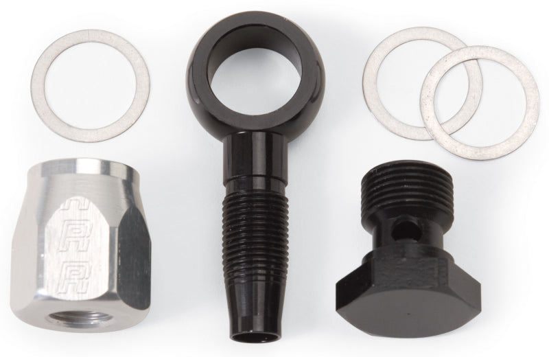 Russell Performance -6 AN Carb Banjo Adapter Fitting (Black) Bolts Russell