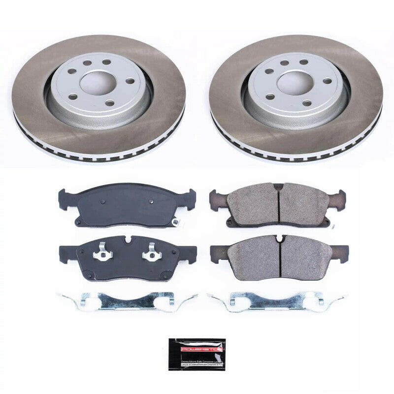 Power Stop 11-12 Jeep Grand Cherokee Front Semi-Coated Rotor Kit Brake Kits - Performance Blank PowerStop