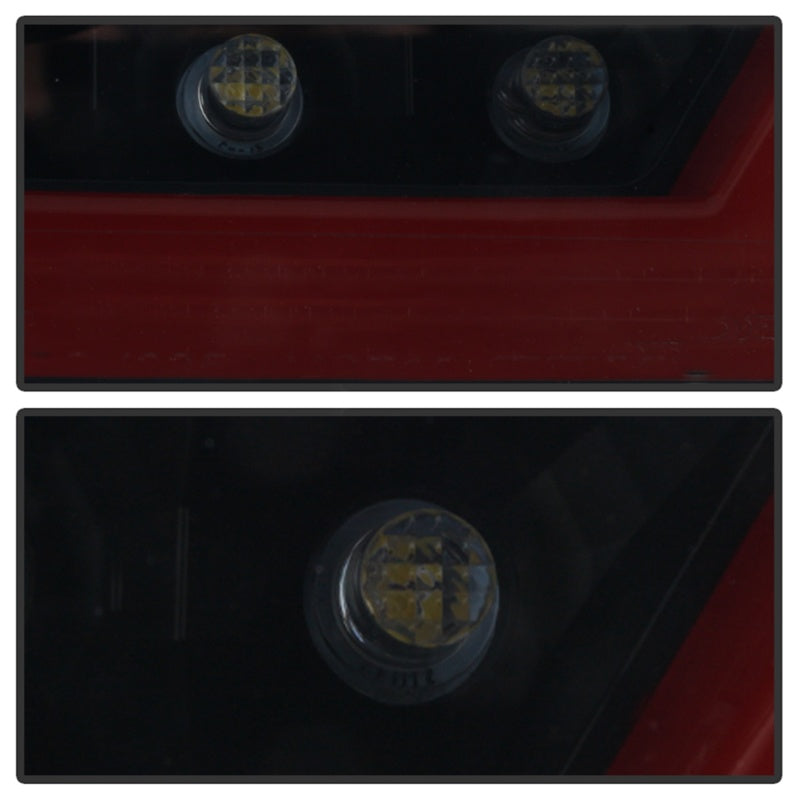 Spyder 15-16 Ford Mustang LED Reverse Lights - Black Smoke w/ Red Bar (ALT-YD-FM15RED-REV-BSM) Tail Lights SPYDER