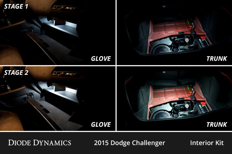 Diode Dynamics 15-23 Dodge Challenger Interior LED Kit Cool White Stage 1 Dash & Interior Trim Diode Dynamics