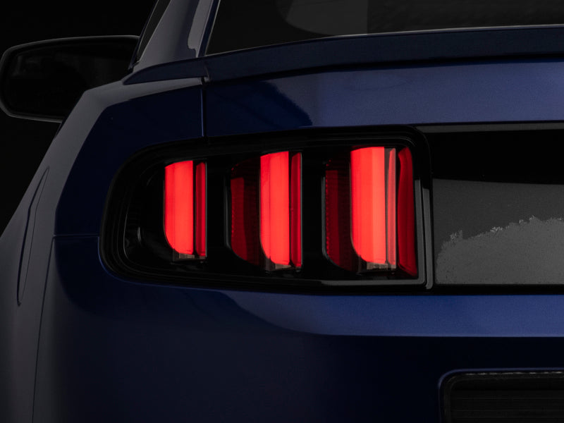 Raxiom 13-14 Ford Mustang Vector V2 Tail Lights- Black Housing (Clear Lens) Tail Lights Raxiom
