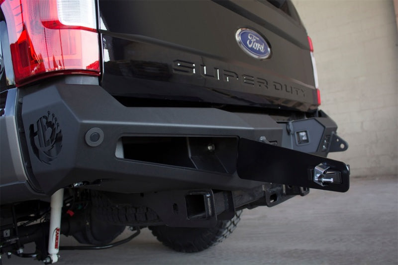 Addictive Desert Designs 17-18 Ford F-250 HoneyBadger Rear Bumper w/ Backup Sensor Cutouts Bumpers - Steel Addictive Desert Designs