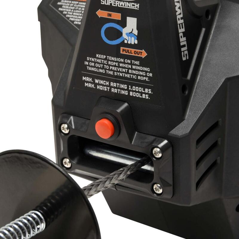 Superwinch Hand Hauler 1000 Winch 24 VDC 1000 lbs Line Pull Soft Shackle Rope End Safely Winch Kit Superwinch