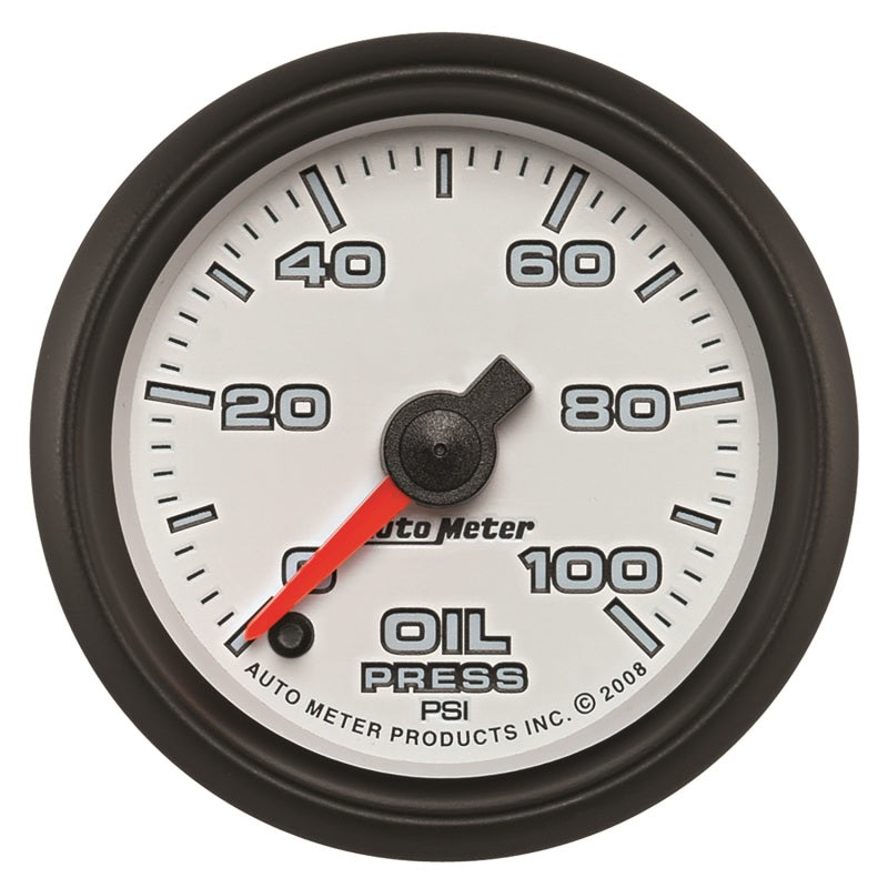 Autometer Pro-Cycle Gauge Oil Pressure 2 1/16in 100psi Digital Stepper Motor White Gauges AutoMeter