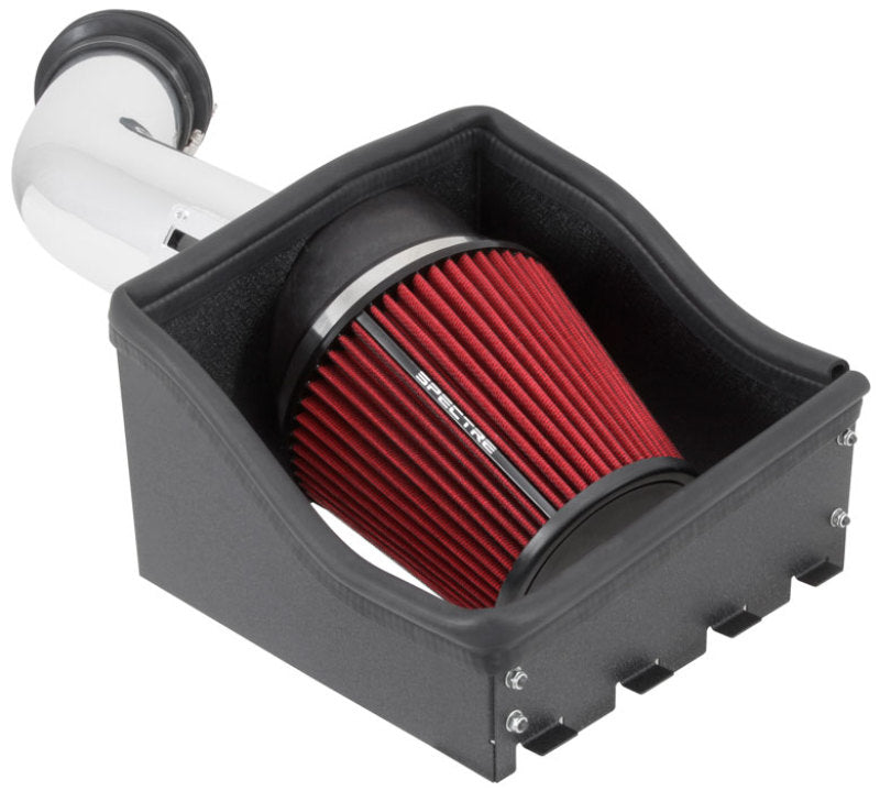 Spectre 11-14 Ford F150 SVT Raptor V8-6.2L F/I Air Intake Kit - Polished w/Red Filter Cold Air Intakes Spectre