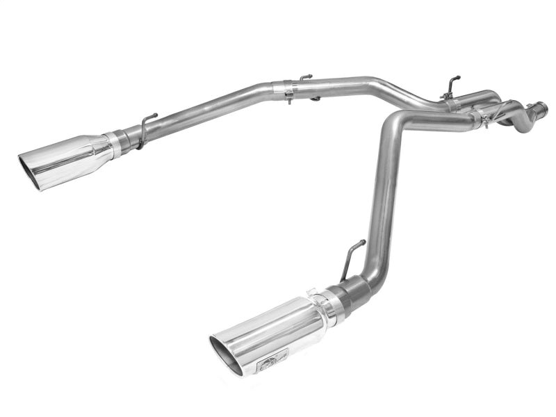 aFe MACHForce XP DPF-Back Exhaust 3in SS w/ 5in Polished Tips 2014 Dodge Ram 1500 V6 3.0L EcoDiesel DPF Back aFe