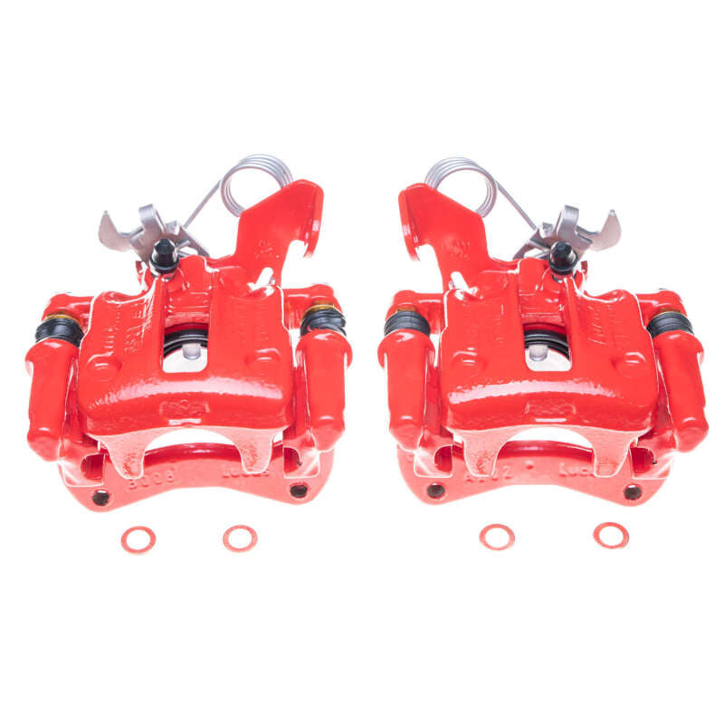 Power Stop 96-01 Audi A4 Quattro Rear Red Calipers - Pair Brake Calipers - Perf PowerStop