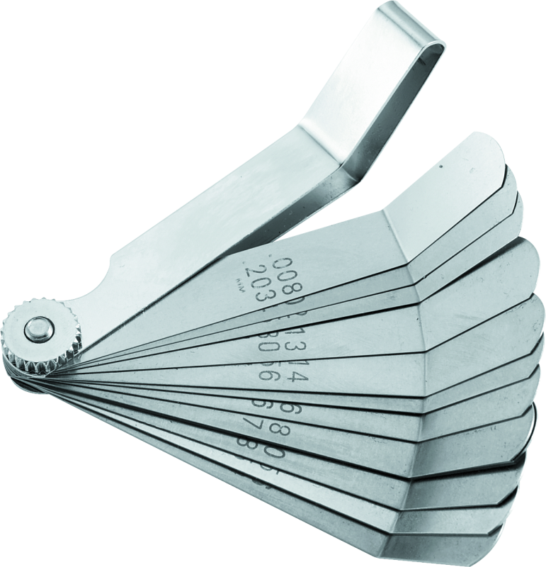 BikeMaster 12-Blade Angled Combination Tappet Feeler Gauge Set - Pack of 3 Tools BikeMaster