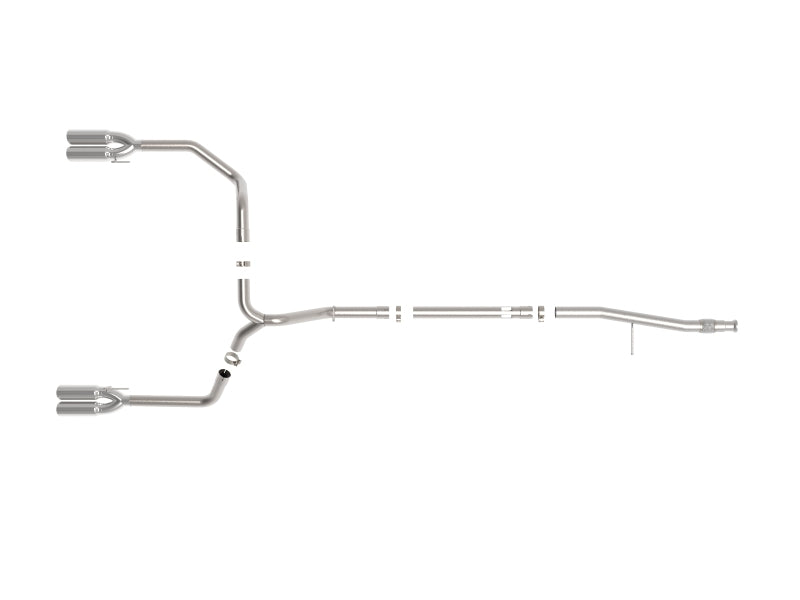 aFe Vulcan Series 3in 304SS DPF-Back 20-21 GM Trucks L6-3.0L (td) LM2 - Dual Polished Tip DPF Back aFe