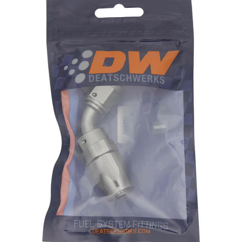 DeatschWerks 6AN Female Flare Swivel 60-Degree Hose End CPE Anodized DW Titanium Fittings DeatschWerks