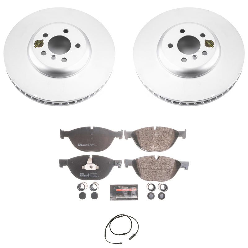 Power Stop 10-15 BMW 550i GT Front Euro-Stop Brake Kit Brake Kits - OE PowerStop