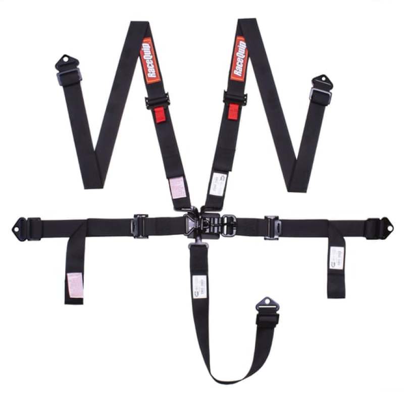 RaceQuip Latch & Link 5 Point Auto Racing 2In Harness Set / SFI 16.1 Seat Belt Set / Black Seat Belts & Harnesses Racequip