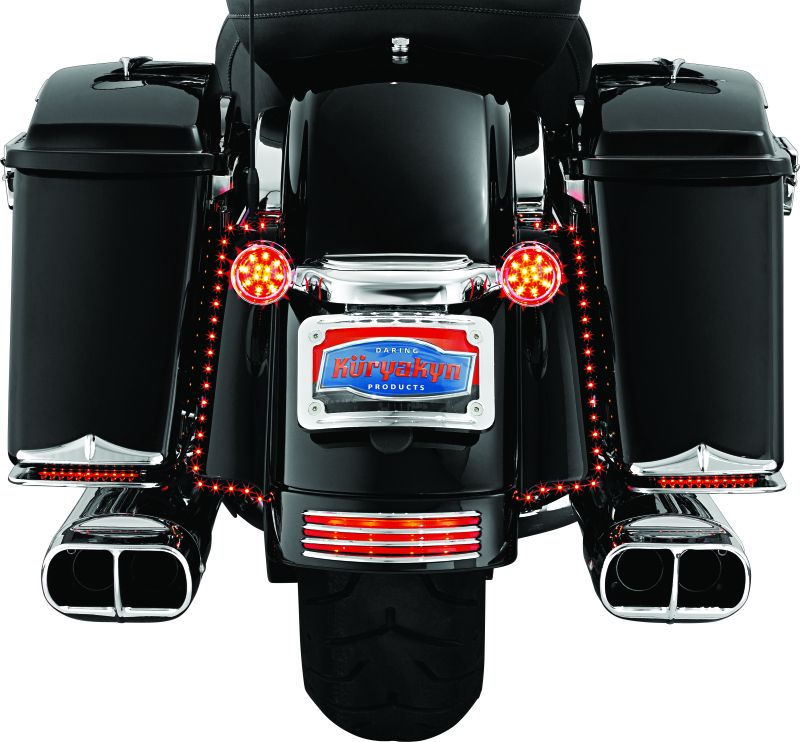 Kuryakyn Curved License Plate Mount Chrome License Plate Relocation Kuryakyn