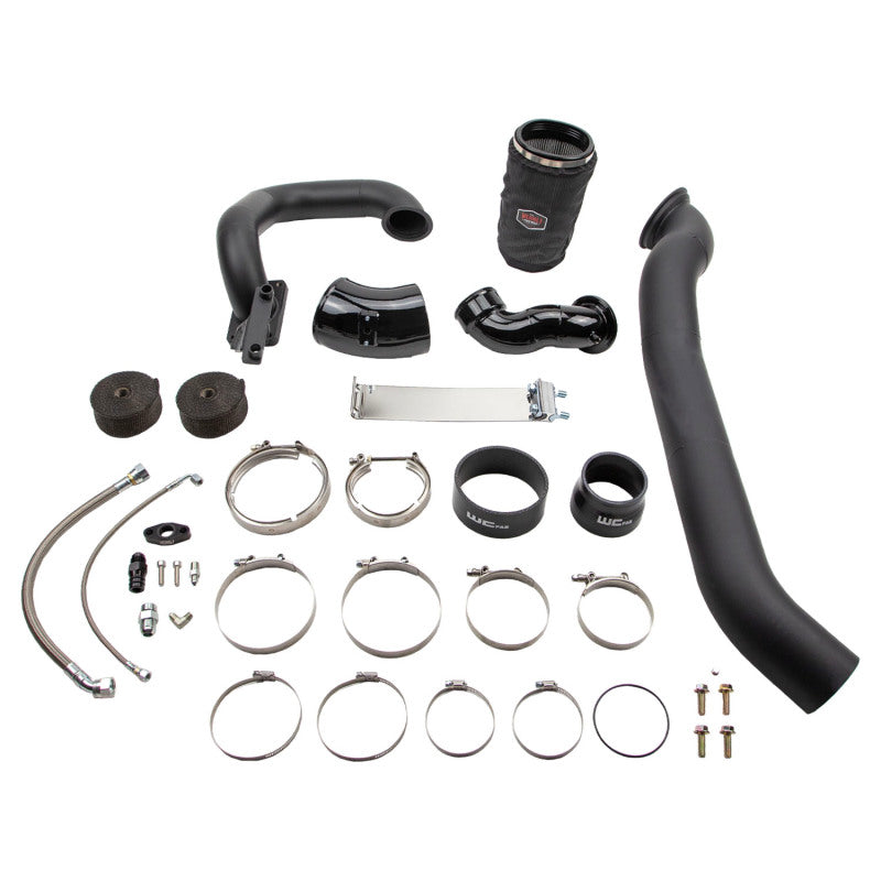 Wehrli 03-07 Dodge 5.9L Cummins S400 Twin Turbo Kit (No Turbo) - Flat Black Turbo Kits Wehrli
