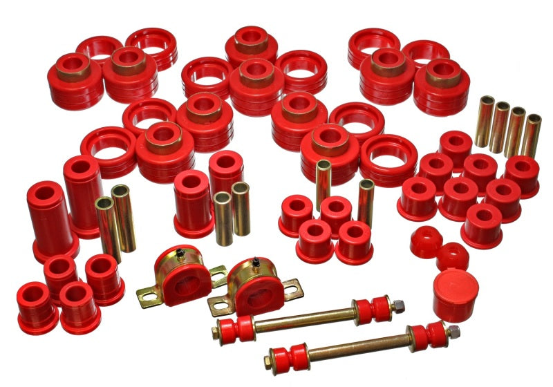 Energy Suspension 95-97 Chevy Tahoe / GMC Denali 4WD Red Hyper-flex Master Bushing Set Bushing Kits Energy Suspension