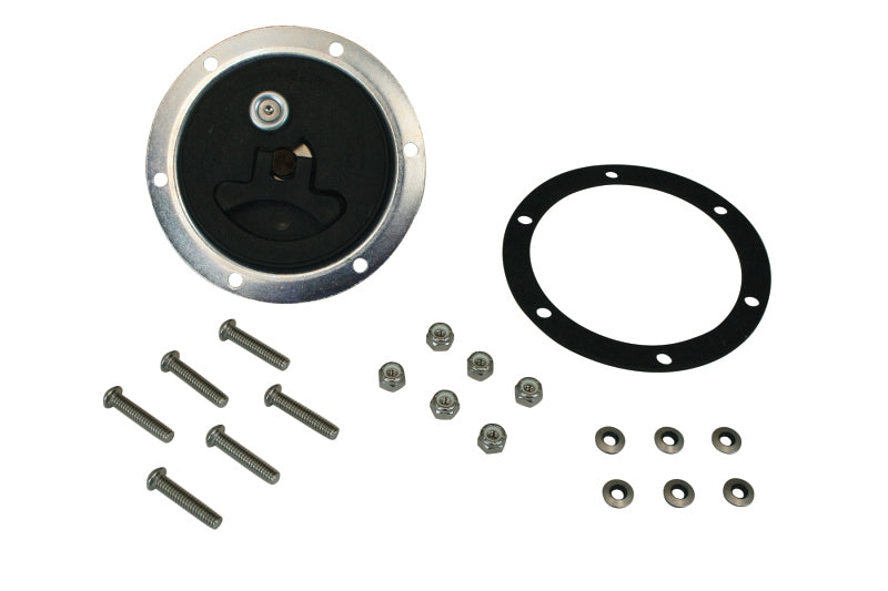 Moroso Supercharger Fuel Cell Cap w/Ring/Gasket/Hardware - Black Gasket Kits Moroso