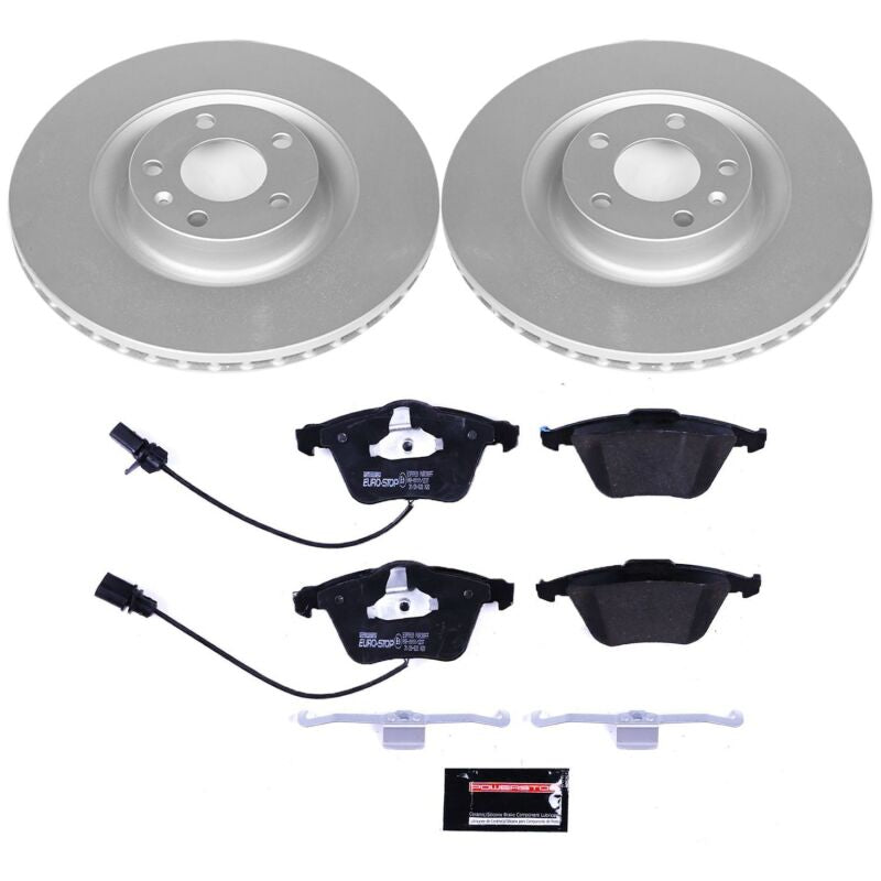 Power Stop 04-09 Audi S4 Front Euro-Stop Brake Kit Brake Kits - OE PowerStop
