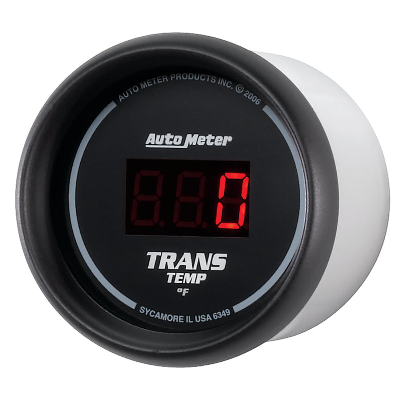 Autometer Z Series 52mm Black Digital 0-300 Deg F Transmission Temperature Gauge Gauges AutoMeter