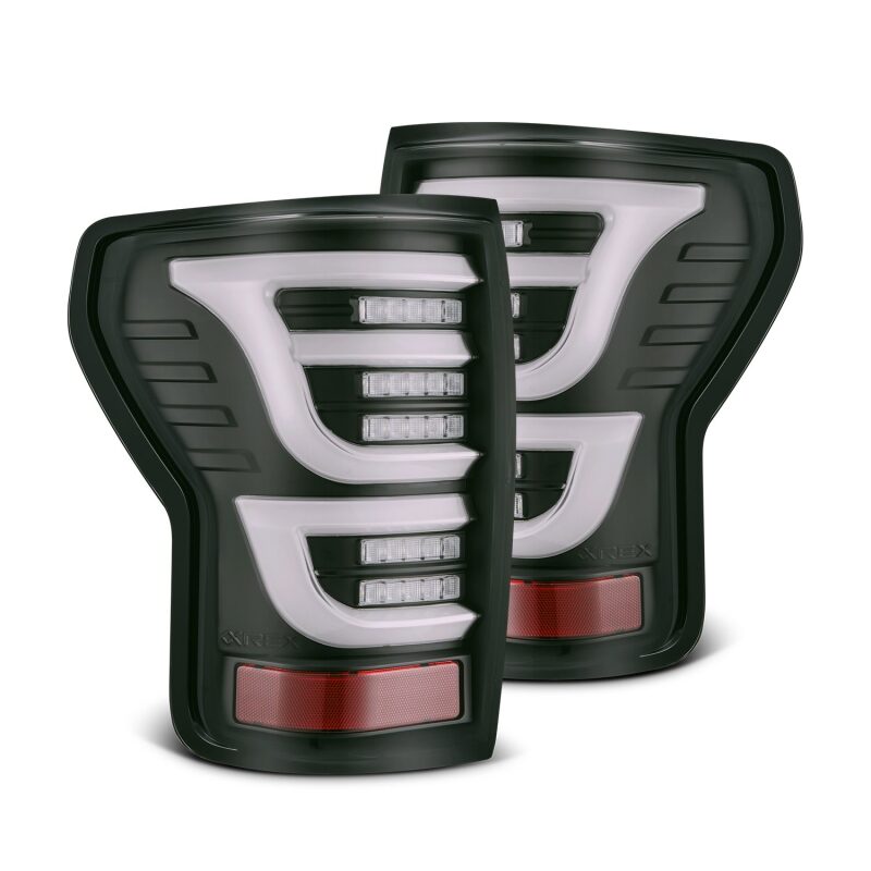 AlphaRex 07-13 Toyota Tundra LUXX-Series LED Tail Lights Black Tail Lights AlphaRex