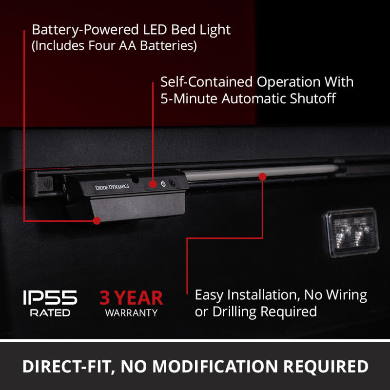 Diode Dynamics 05-26 Toyota Tundra/Tacoma Blade LED Bed Light w/ Rail Adaptor Light Bars & Cubes Diode Dynamics