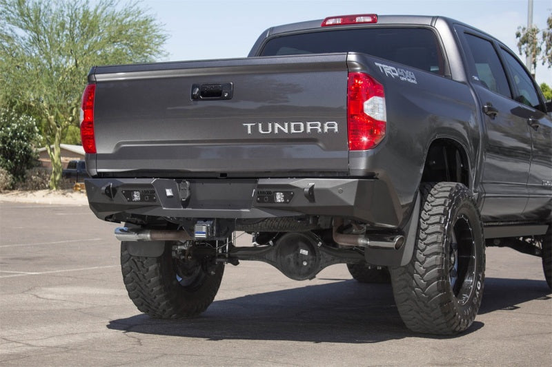 Addictive Desert Designs 2014+ Toyota Tundra Stealth Fighter Rear Bumper w/ Backup Sensor Cutouts Bumpers - Steel Addictive Desert Designs