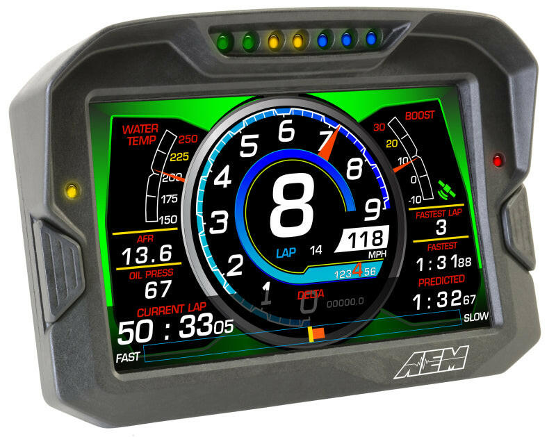 AEM CD-7 Non Logging GPS Enabled Race Dash Carbon Fiber Digital Display w/o VDM (CAN Input Only) Gauges AEM