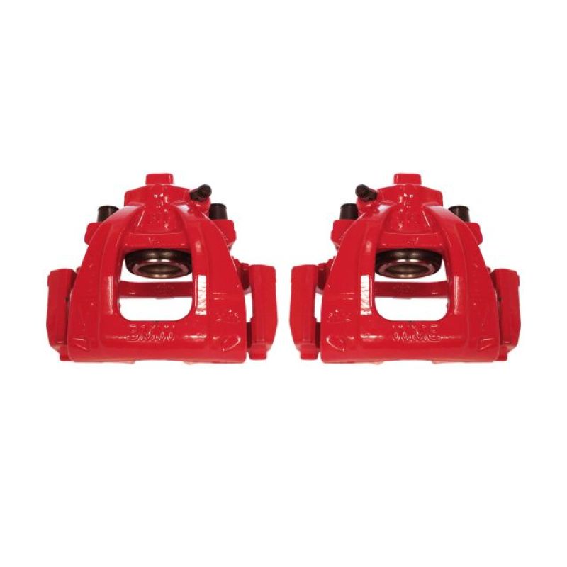 Power Stop 02-06 Mini Cooper Front Red Calipers w/Brackets - Pair Brake Calipers - Perf PowerStop