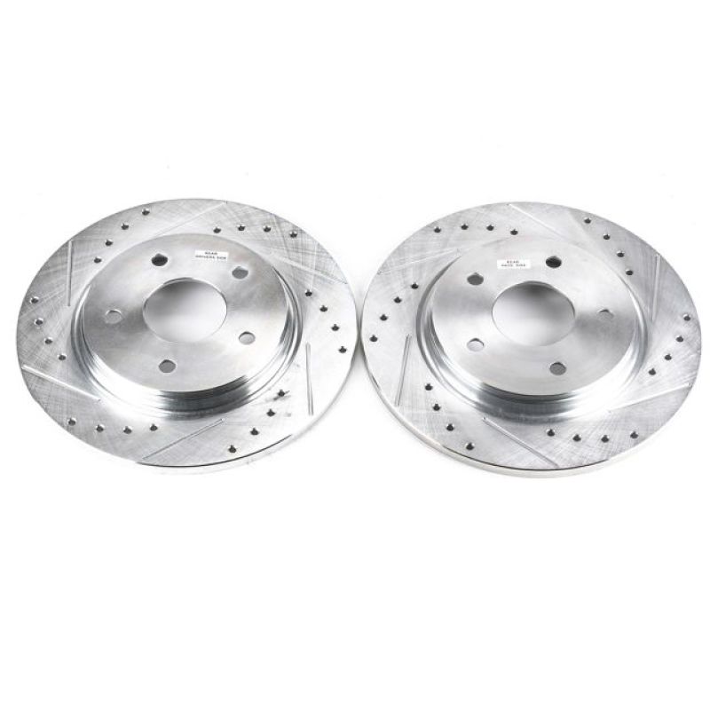 Power Stop 08-16 Chrysler Town & Country Rear Evolution Drilled & Slotted Rotors - Pair Brake Rotors - Slot & Drilled PowerStop