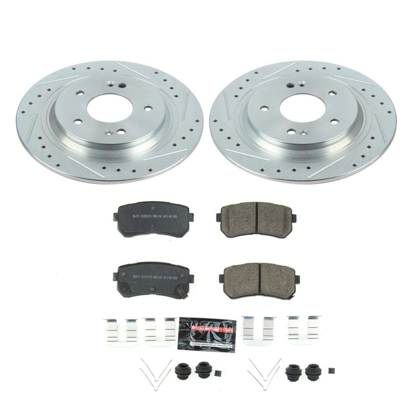 Power Stop 18-19 Hyundai Kona Rear Z23 Evolution Sport Brake Kit Brake Kits - Performance D&S PowerStop