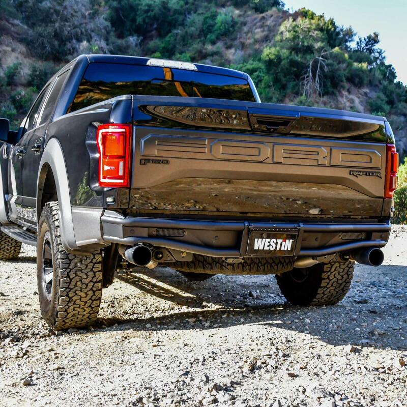 Westin 17-20 Ford F-150 Raptor Outlaw Rear Bumper - Tex. Blk Bumpers - Steel Westin