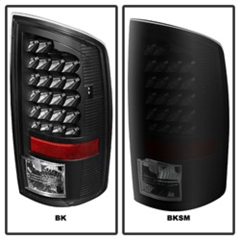 xTune Dodge Ram 02-06 1500 / Ram 2500/3500 03-06 LED Tail Light Black Smoke ALT-JH-DR02-LED-BKSM Tail Lights SPYDER