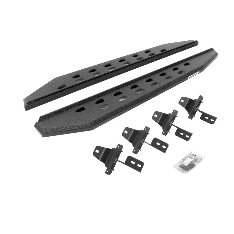 Go Rhino 18-22 Jeep Wrangler JL 2DR RB20 Slim Running Boards Kit (Incl. Brackets) - Bedliner Coating Running Boards Go Rhino
