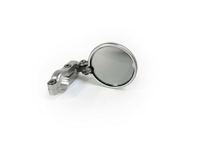 CRG Blindsight Folding 2 in. Round Bar-End Mirror - Silver Side Mirrors CRG Constructors