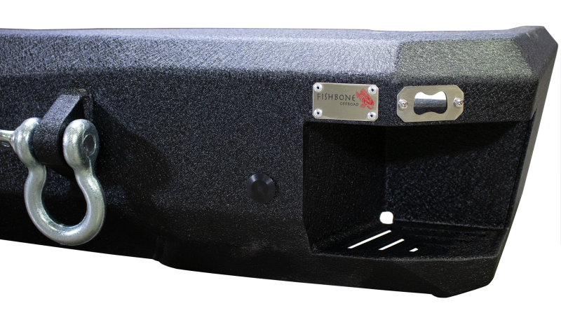 Fishbone Offroad 07-13 Chevy Silverado 1500 Rear Bumper - Black Bumpers - Steel Fishbone Offroad