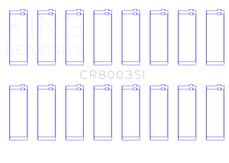 King Engine Bearings GMC 281 (Size +0.75mm) Connecting Rod Bearing Set Connecting Rods King Engine Bearings