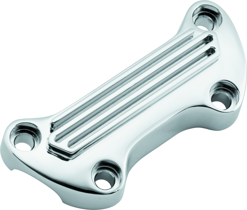 Bikers Choice 74-Up Chrome Finned Handlebar Clamp Handlebars Bikers Choice