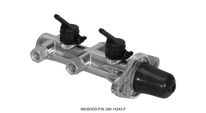 Wilwood Tandem Remote Master Cylinder - 1in Bore Ball Burnished Brake Master Cylinder Wilwood