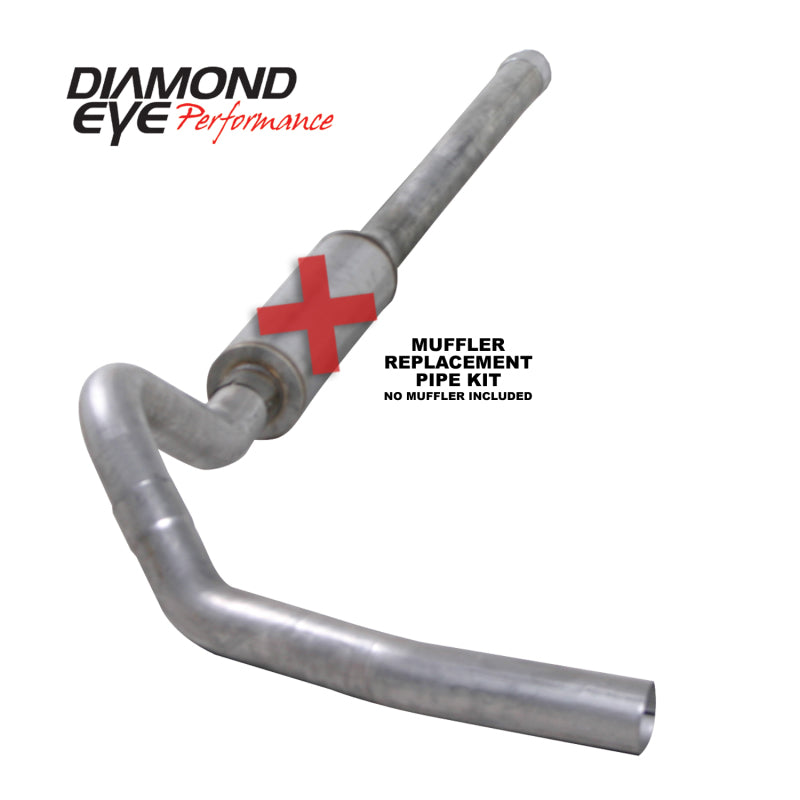 Diamond Eye KIT 4in Catback Single MFLR RPLCMENT PIPE AL CHEVY/GMC 6.6L 2500/3500 2006-2007.5 Catback Diamond Eye Performance