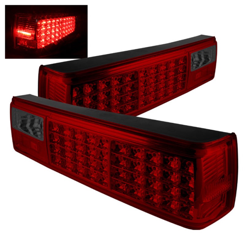 xTune Ford Mustang 87-93 LED Tail Lights Red Smoke ALT-ON-FM87-LED-RS Tail Lights SPYDER
