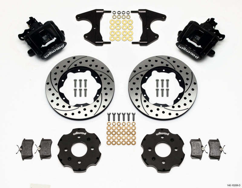 Wilwood Combination Parking Brake Rear Kit 11.00in Drilled Civic / Integra Drum 2.46 Hub Offset Brake Calipers - Perf Wilwood