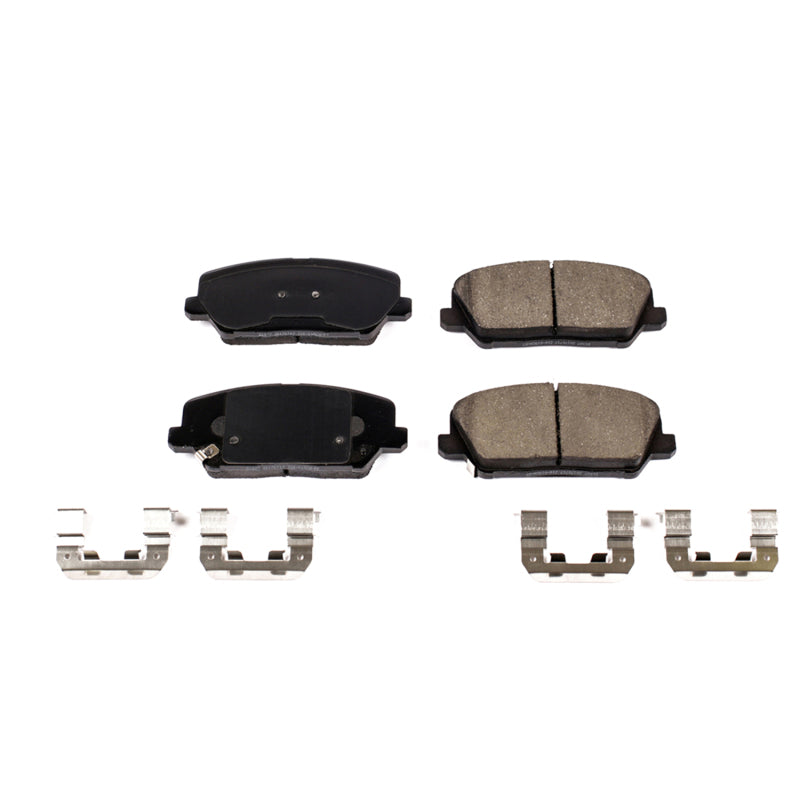 Power Stop 16-17 Hyundai Veloster Front Z17 Evolution Ceramic Brake Pads w/Hardware Brake Pads - OE PowerStop