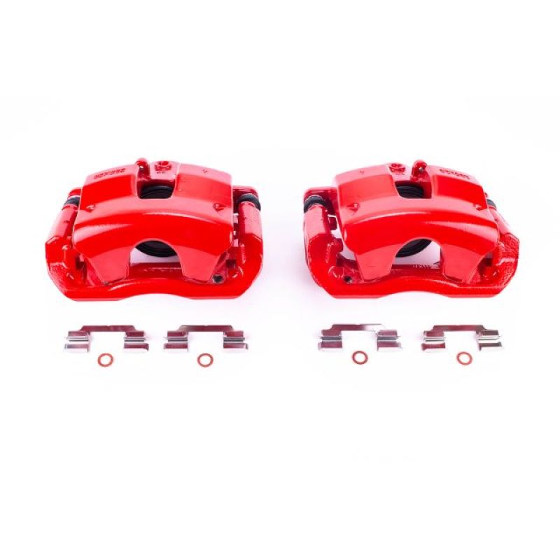 Power Stop 09-12 Mercedes-Benz C300 Front Red Calipers w/Brackets - Pair Brake Calipers - Perf PowerStop