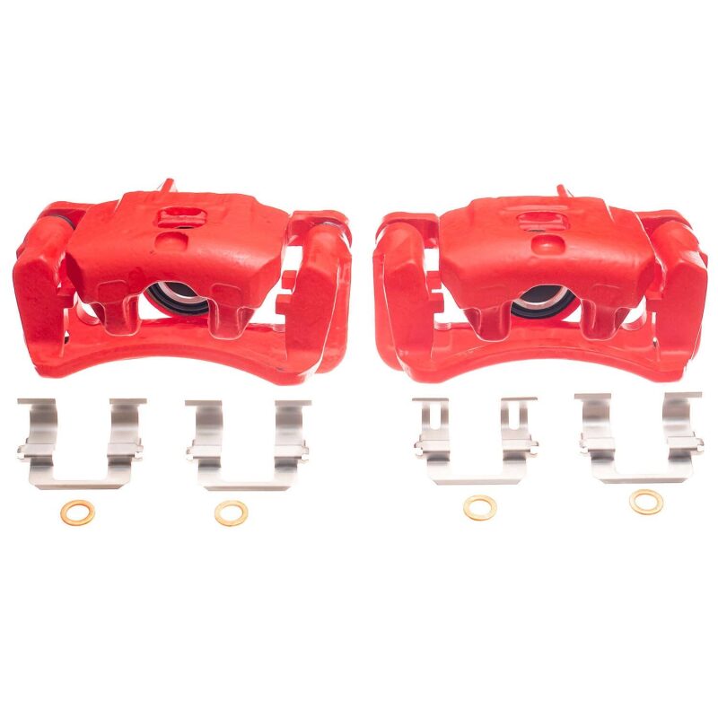 Power Stop 96-99 Acura SLX Rear Red Calipers - Pair Brake Calipers - Perf PowerStop