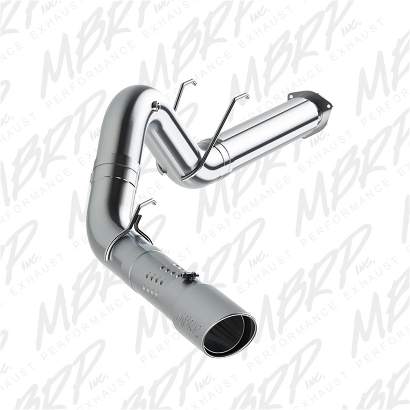 MBRP 17-19 Ford F250/350/450 6.7L Ex. Reg Cab 5in Filter Back Single Tip Aluminized Exhaust System DPF Back MBRP