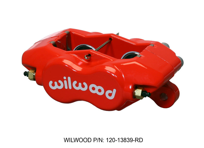 Wilwood Caliper-Forged Dynalite-Red 1.38in Pistons .81in Disc Brake Calipers - Perf Wilwood